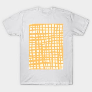 Retro grid pattern - summer yellow T-Shirt